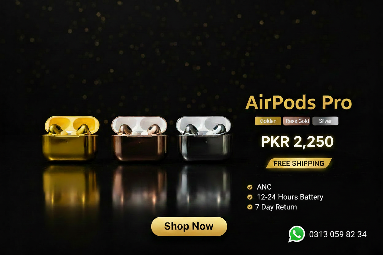 AirPods Pro Banner - Shop Now Under Rose Gold